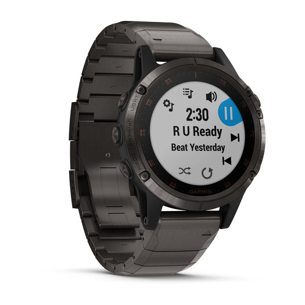 Garmin Fenix 5 Plus Sapphire титановый серый DLC с титановым DLC ремешком Garmin Fenix 5 Plus Sapphire титановый серый DLC с титановым DLC ремешком