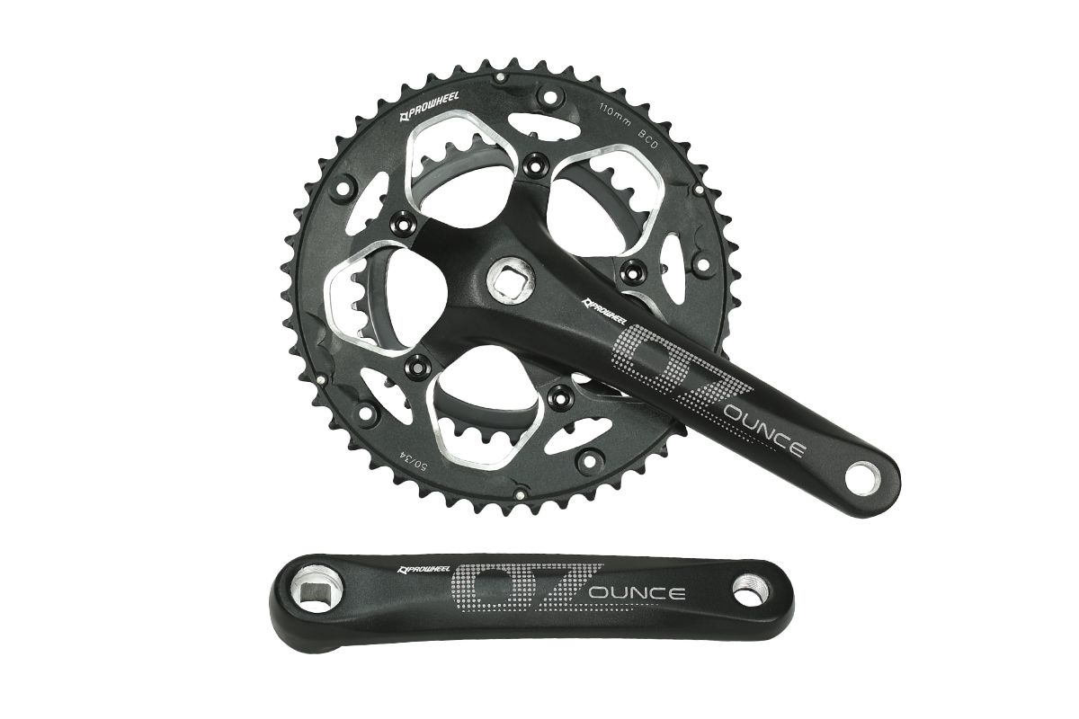 Система PROWHEEL ROAD OUNCE-521C-N(50-34)AL-6061-T6,CHAINLINE:43.5,BCD:110,под квадрат 110,5,черный Система PROWHEEL ROAD OUNCE-521C-N(50-34)AL-6061-T6,CHAINLINE:43.5,BCD:110,под квадрат 110,5,черный