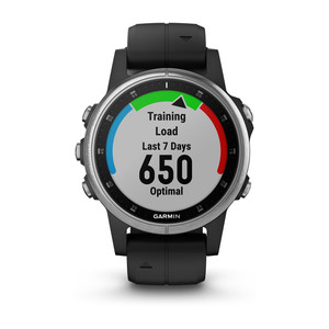 Garmin Fenix 5s Plus серебристый, с черным ремешком Garmin Fenix 5s Plus серебристый, с черным ремешком
