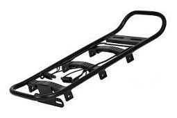 Багажник HX-Y673,консольный,крепление на подсед.трубу(штырь) алюминий,черный,с защитой для сумок Багажник HX-Y673,консольный,крепление на подсед.трубу(штырь) алюминий,черный,с защитой для сумок